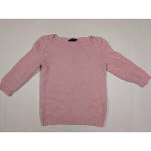 Lauren Ralph Lauren Cable Knit Sweater Womens S Pullover Boatneck Long Sleeve